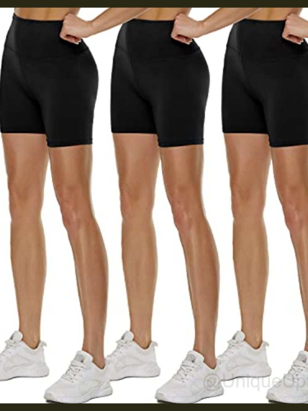 3 Pack Biker Shorts High Waisted Spandex Active Yoga Workout Shorts